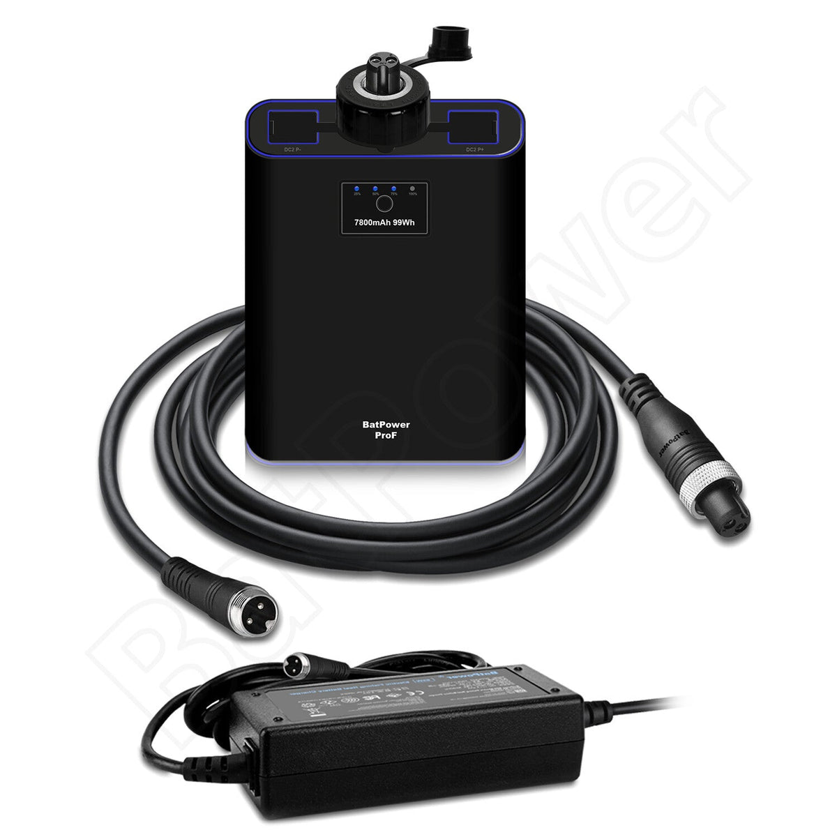 Electric fishing reel batteries and power accessories