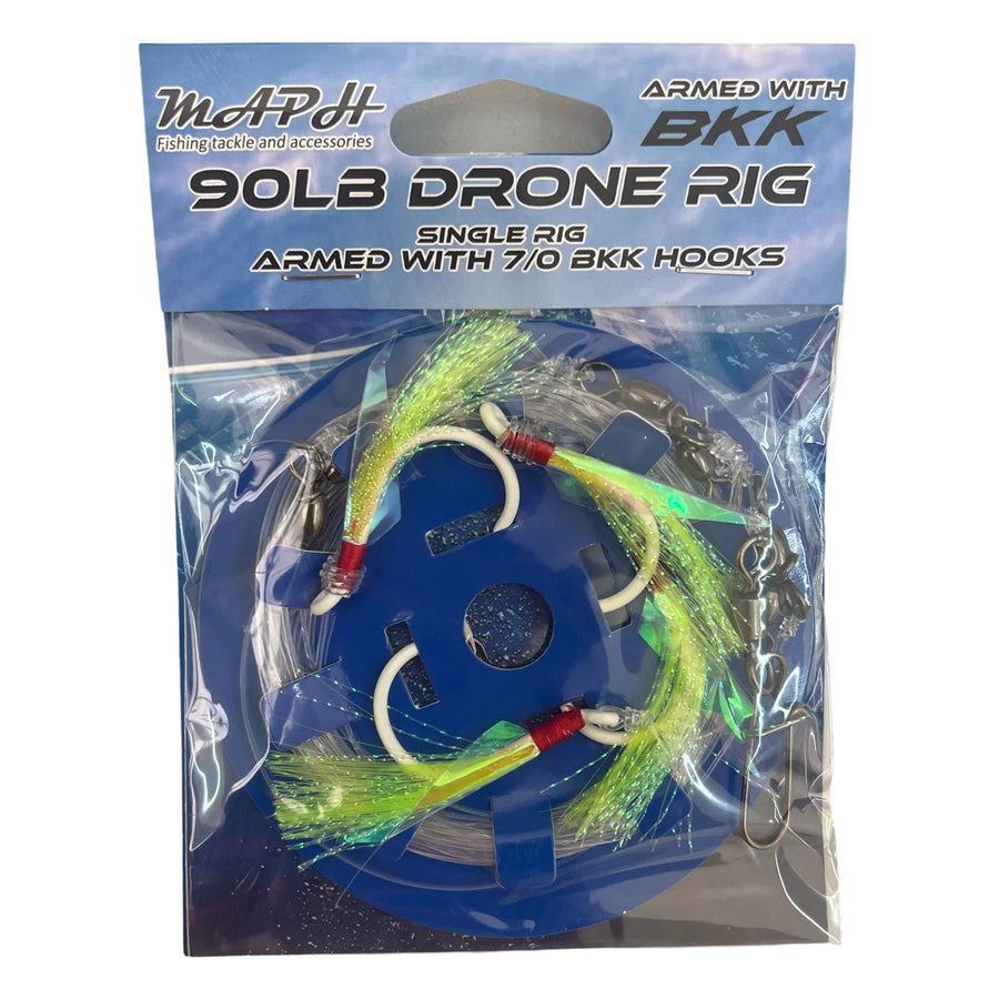 Maph 7/0 drone fishing rig with Kona Glow circle hooks