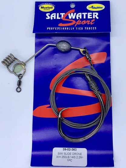 KFA Pro-Tied Sliding Drone Trace – 113.4 kg with 14/0 Circle Hook